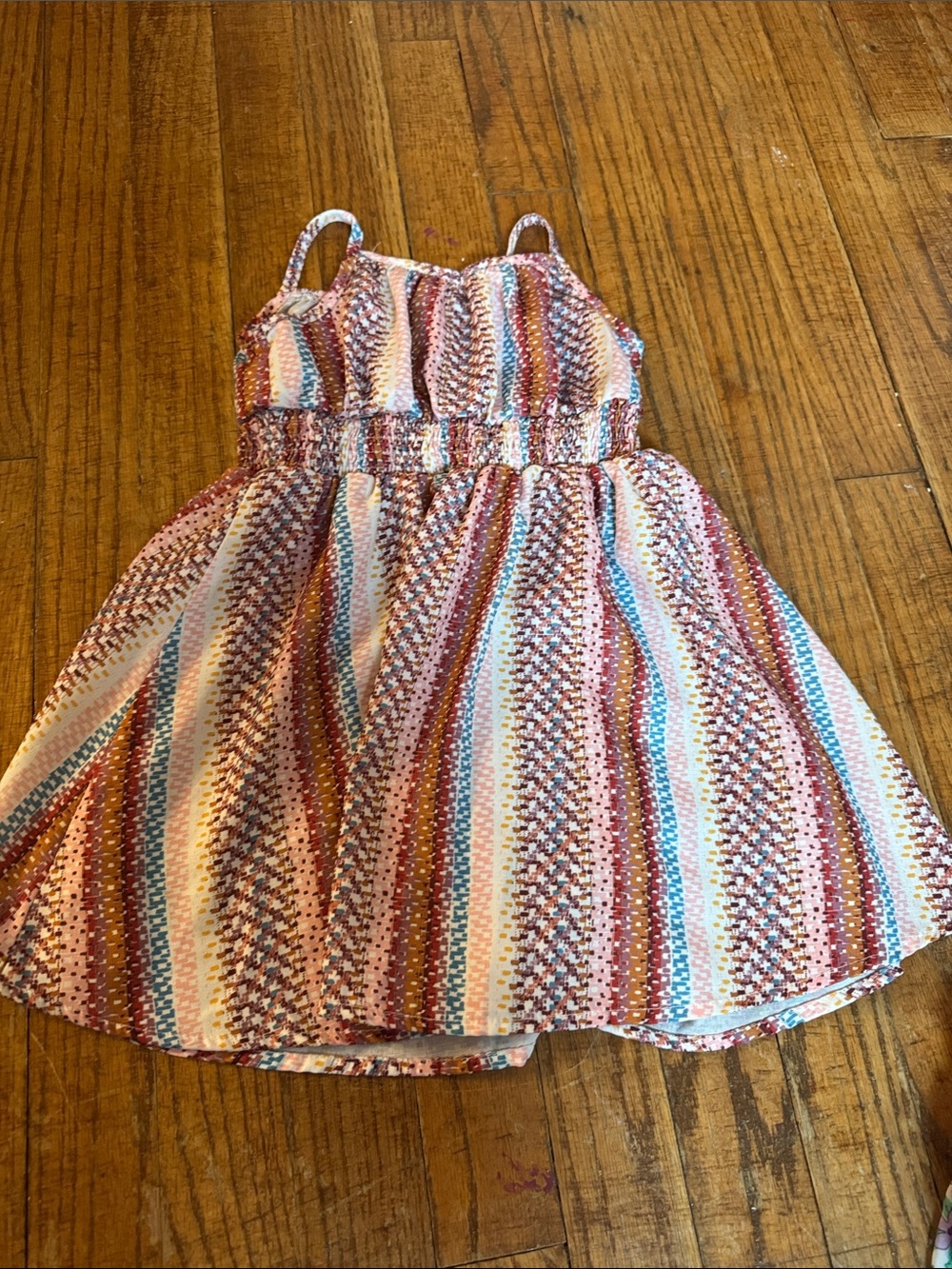 Girls Striped Multicolor Sundress